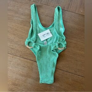 NWT bond-eye ring alicia one piece in Bermuda lurex. One size